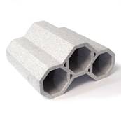 Lot de 3 Casiers Polystyrène Gris - Rangement pour 9 bouteilles