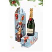 Lot de 2 tuis Cadeaux Festifs et Imprims pour Bouteille de Champagne Standard  Transport Scuris