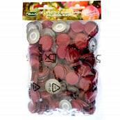 150 Capsules Couronne - avec Opercule Incorporé - Ø 29 mm, couleur Rouge