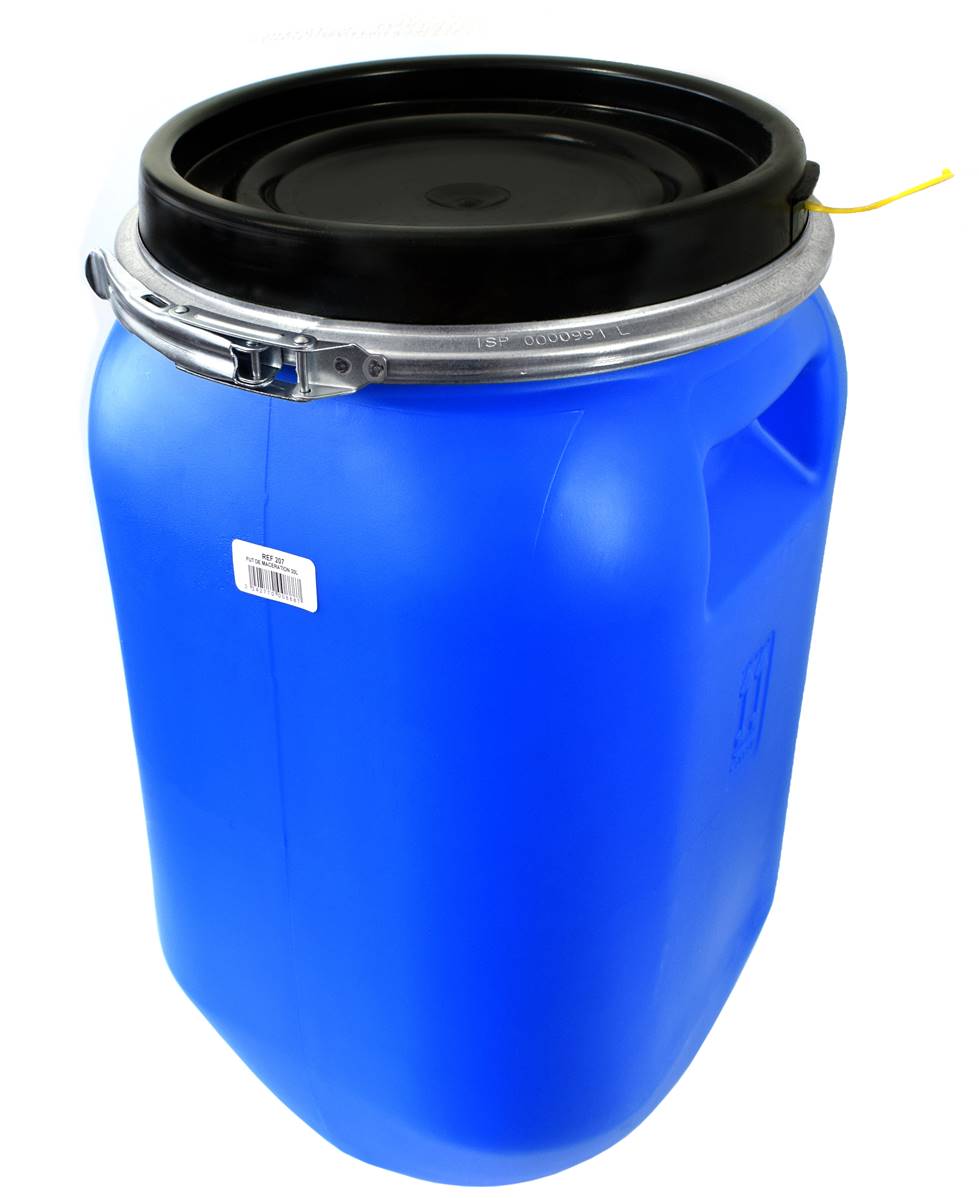 Fût de Macération Alimentaire 30 Litres - Large Ouverture - Bleu