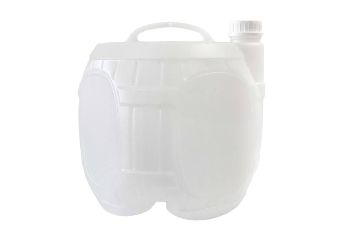 Fût de 10 L - Cubitainer en Plastique Blanc Translucide