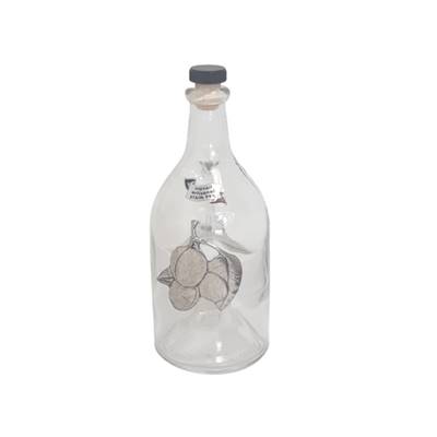 Bouteille en Verre Motif Etain pour Liqueur de Prune