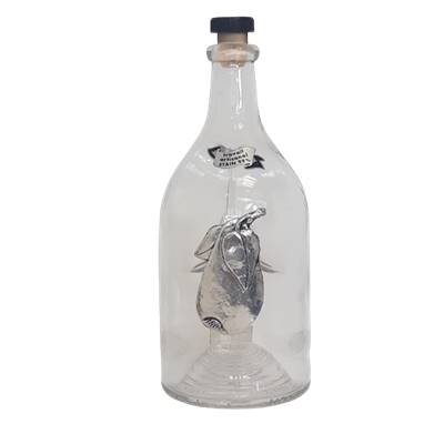 Bouteille en Verre Motif Etain pour Liqueur de Poire