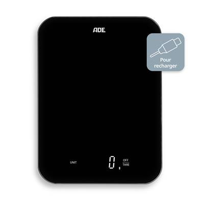 Balance Digitale Rechargeable 15 kg – Design Noir Eco‑conçu