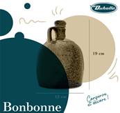 Mini Bonbonne en Grès Émaillé avec Anse et Bouchon en Liège - 1,25 litres