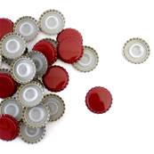 150 Capsules Couronne - avec Opercule Incorporé - Ø 29 mm, couleur Rouge