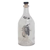 Bouteille en Verre Motif Etain pour Liqueur de Poire