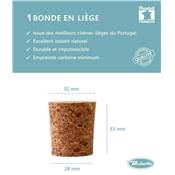 1 Bonde en Liège Conique Ø 32 mm / 28 mm (H) 33 mm
